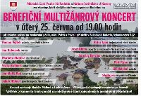 Benefin multinrov koncert na odstrann kod zpsobench povodnmi v Radotn